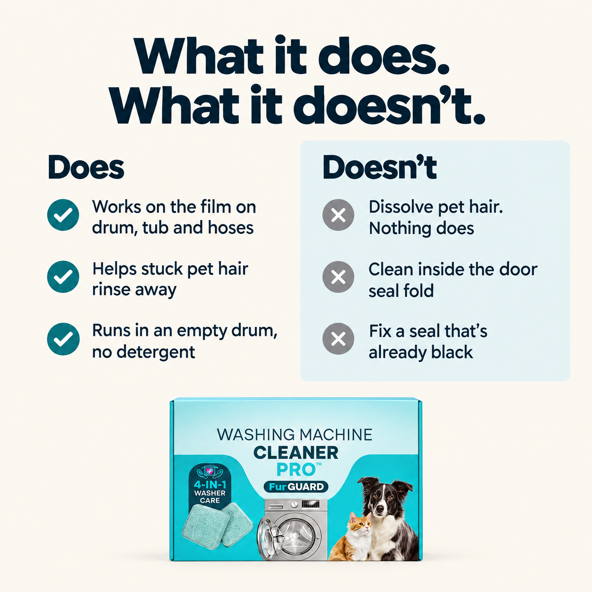 What it does and what it doesn't do